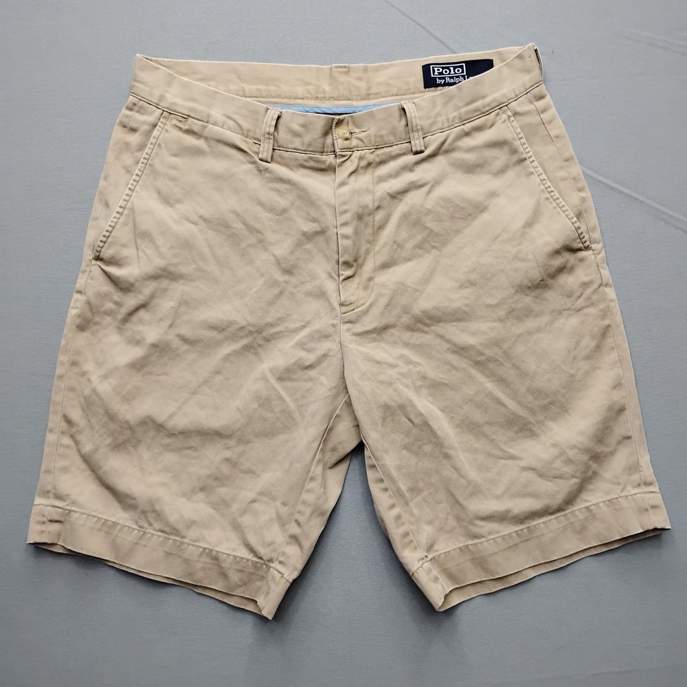 Polo Ralph Lauren Mens Classic Fit 9 Chino Shorts Tan Beige 32